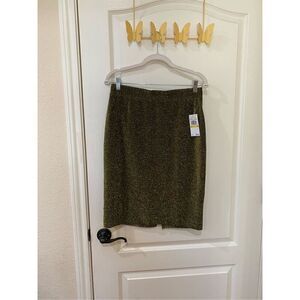 NWT Michael Michael Kors metallic gold pencil skirt size medium